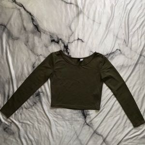 Olive H&M Crop Top